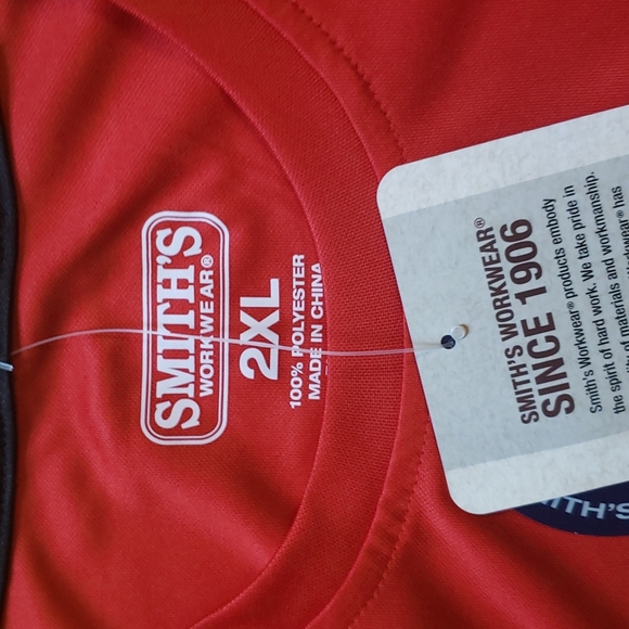 Smith's Workwear Men's Red performance pocket tee size 2XL - Picture 5 of 9